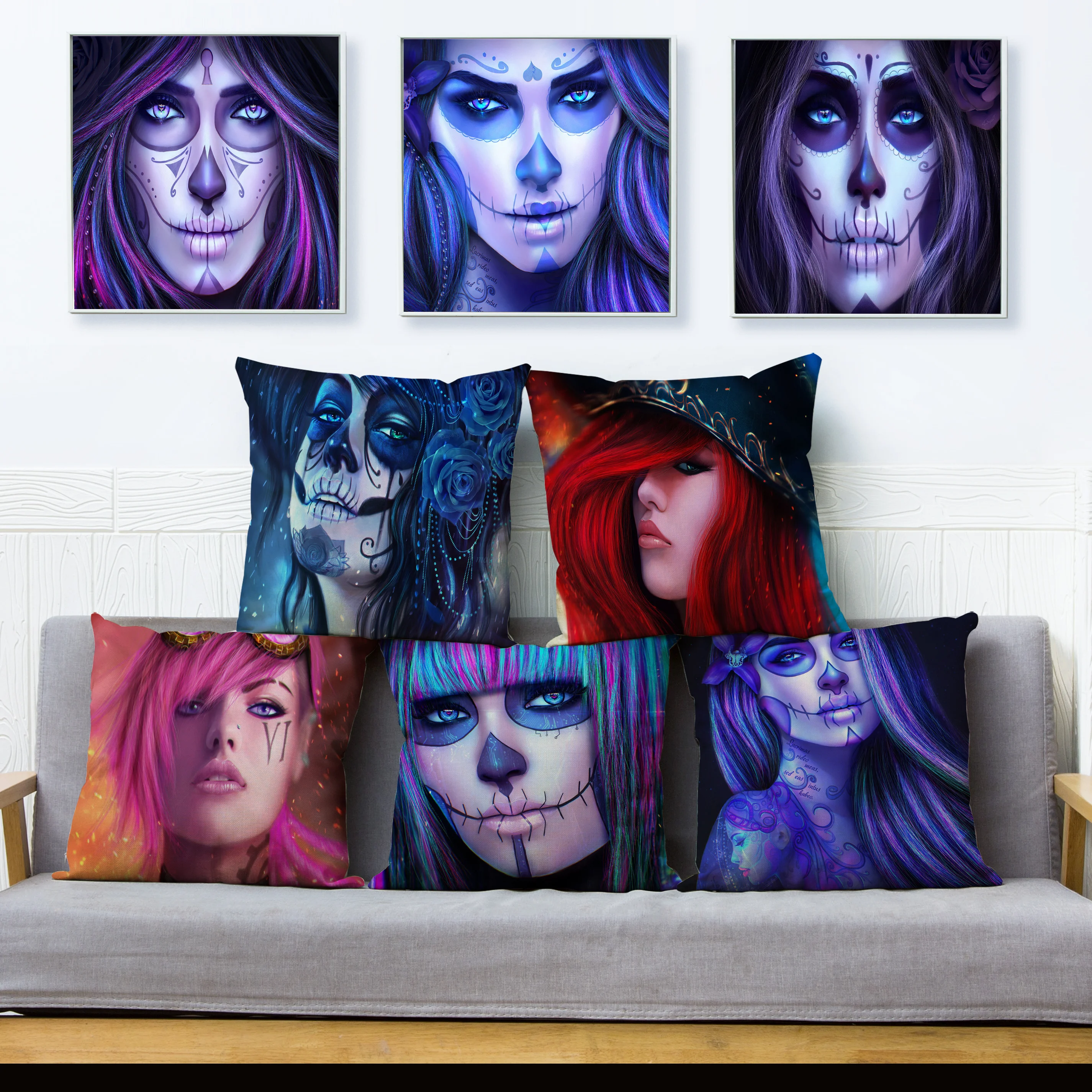 CG Красота девочек чехол для подушки с принтом мультяшная Подушка Чехол 45*45