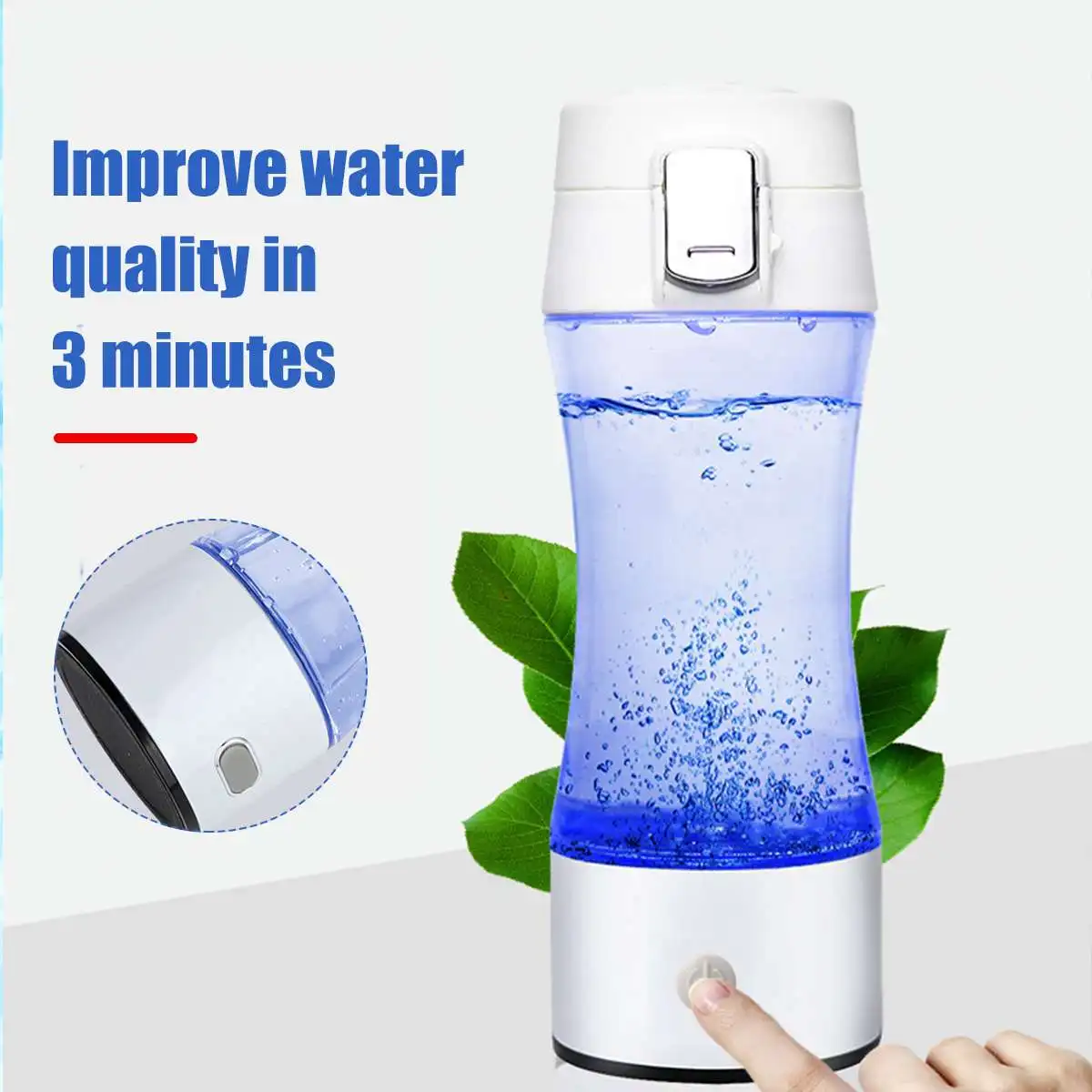 

350ML 3Mins Hydrogen-Rich Water Cup Alkaline Maker Rechargeable Super antioxidants ORP Hydrogen Bottle Terminal Purification
