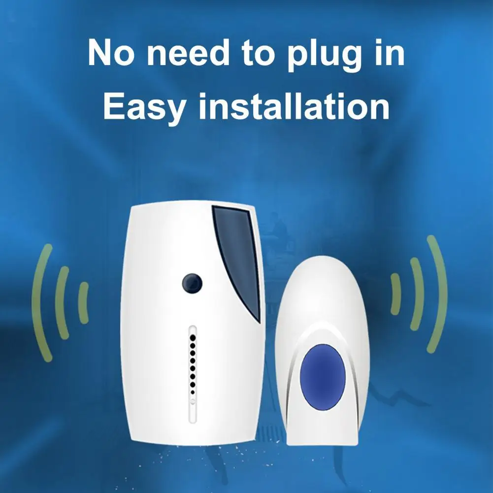 

ABS Cordless Doorbell Compact High Sensitivity Streamlined Appearance Door Chime for Home Cordless Doorbell