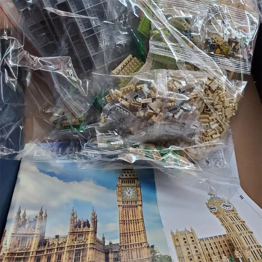 LEZI мини блоки мир MOC архитектура Лондон Элизабет здание Биг Бен микро Кирпичи