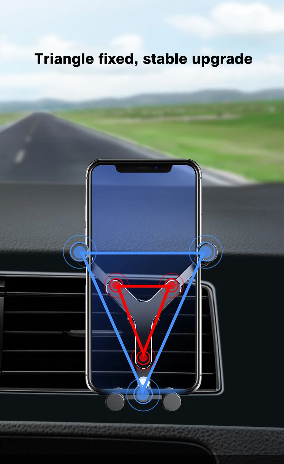 Скоба-держатель Автомобильный держатель для телефона универсальный автомобильный держатель для мобильного телефона Подставка для iPhone Xr Xs Max samsung huawei Xiaomi