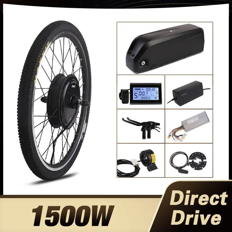 

Free Shipping 1500W E-bike Electric Bike Conversion kit Driect Drive Motor MXUS 48V 52V 13AH 17AH Hailong Battery LCD