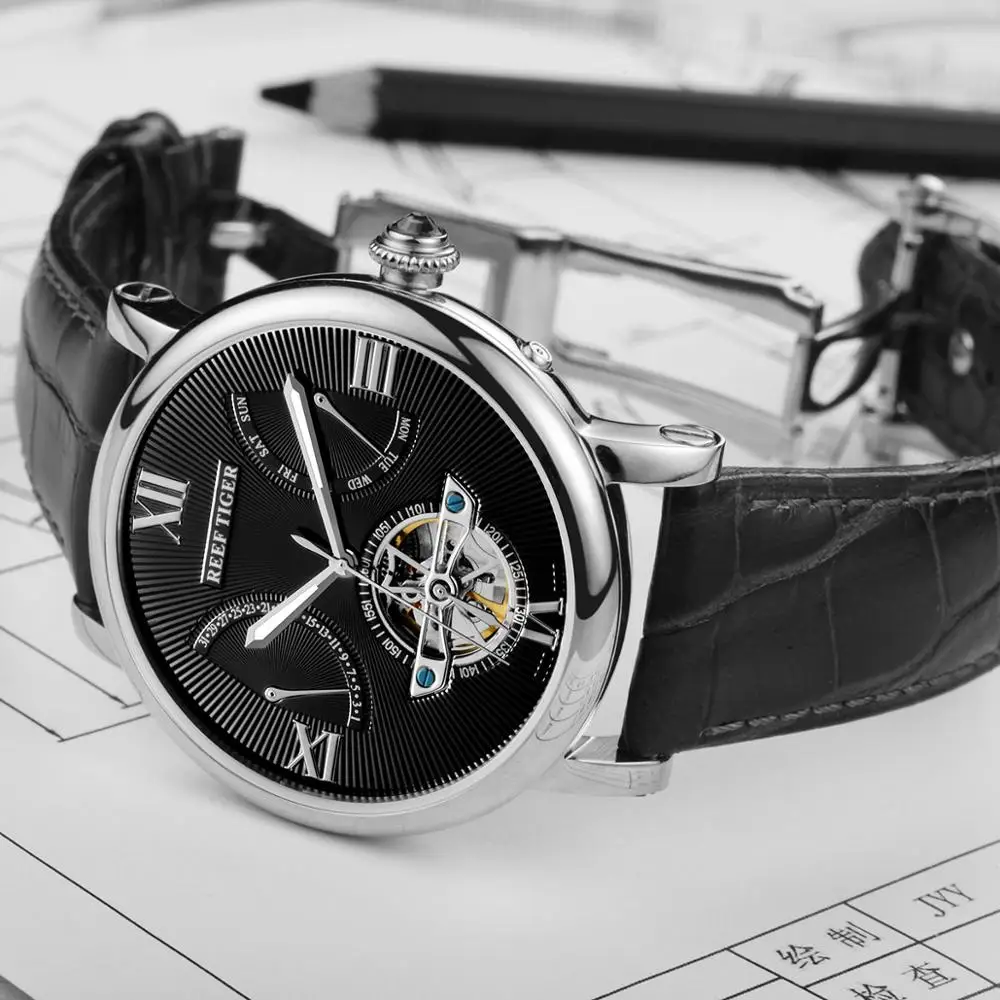 Часы наручные мужские автоматические механические Роскошные водонепроницаемые