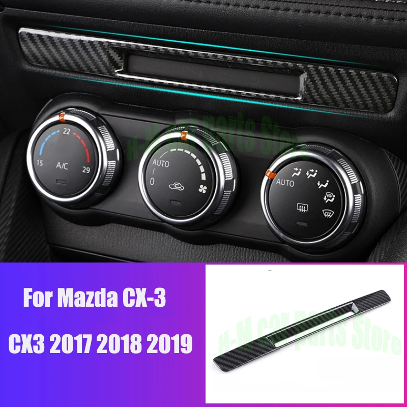 

Для Mazda CX-3 CX32017 2018 2019 Автомобильная консоль центральный стул нагревательный дисплей Панель крышка рамка из углеродного волокна аксессуары д...