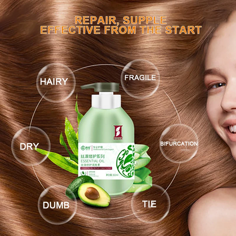 Кондиционер для лечения сухих и поврежденных волос без сульфат силикона