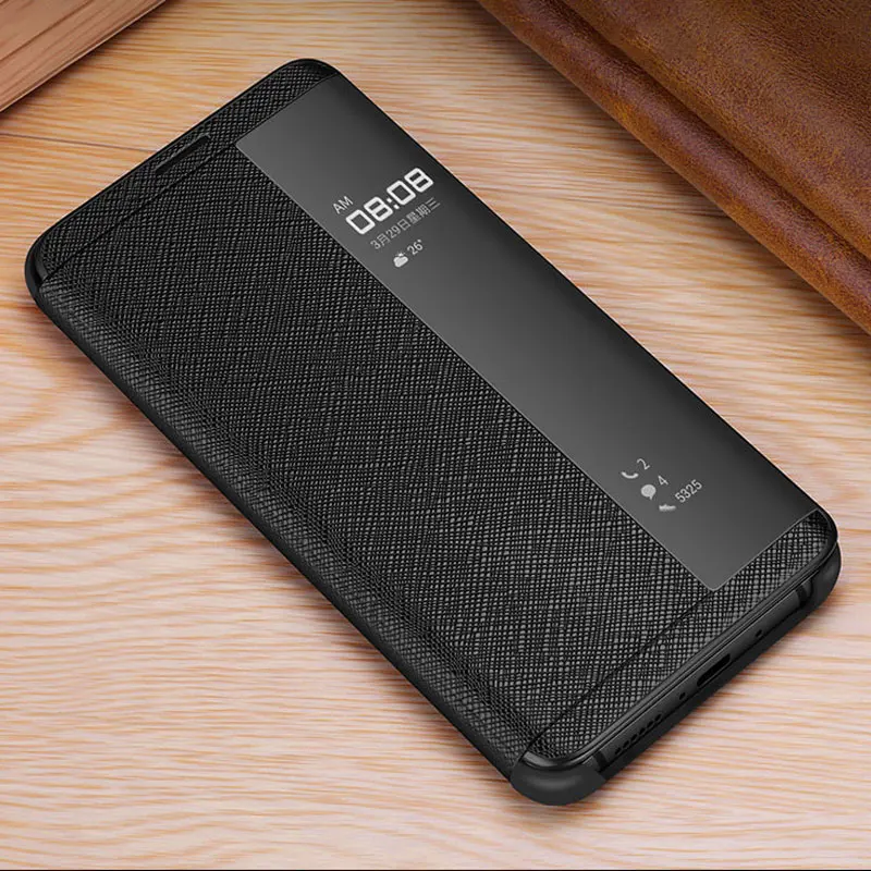 Для Porsche дизайн huawei mate RS чехол Роскошный кожаный Смарт флип-чехол с окошком для просмотра полная защита бизнес-mate RS чехол для телефона