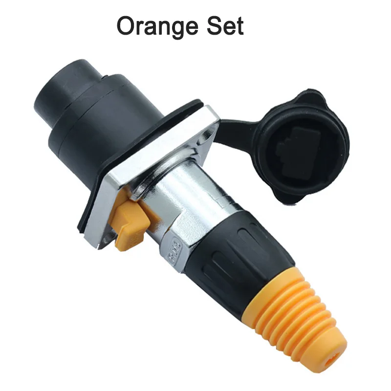 10 шт./Лот Водонепроницаемый штекер RJ45 8P8C разъем Ethernet гнездо водонепроницаемый IP65