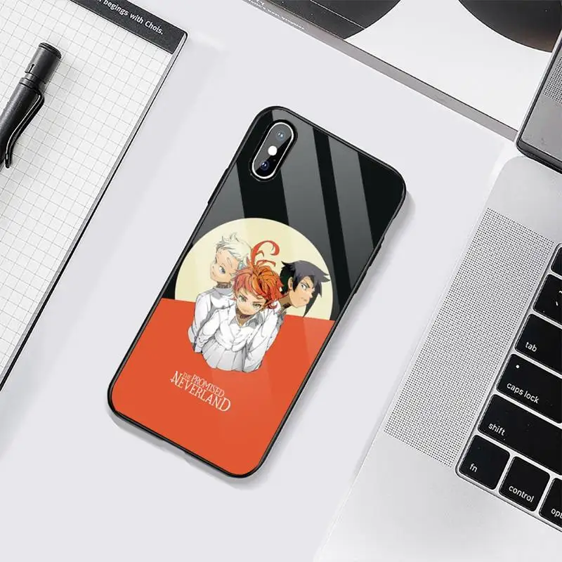 

Anime The Promised Neverland Phone Case Tempered glass For iphone 6 6S 7 8 plus X XS XR 11 12 mini PRO MAX
