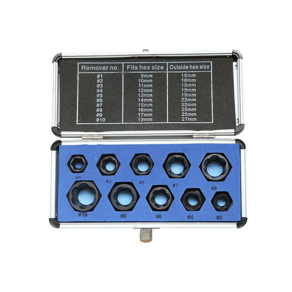 10 шт./компл. 9 19 мм набор для удаления поврежденных болтов гаек винтов