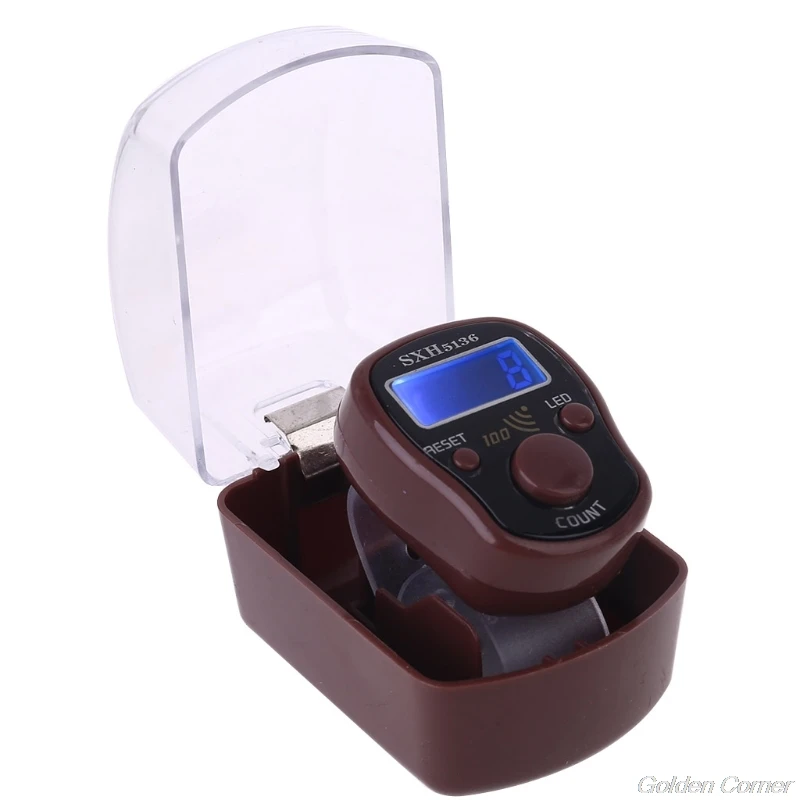 

Portable Wrist Digital Electronic Counter with LED Light and Sound Manual Reset Decompression Relaxation Finger Tool M06 21