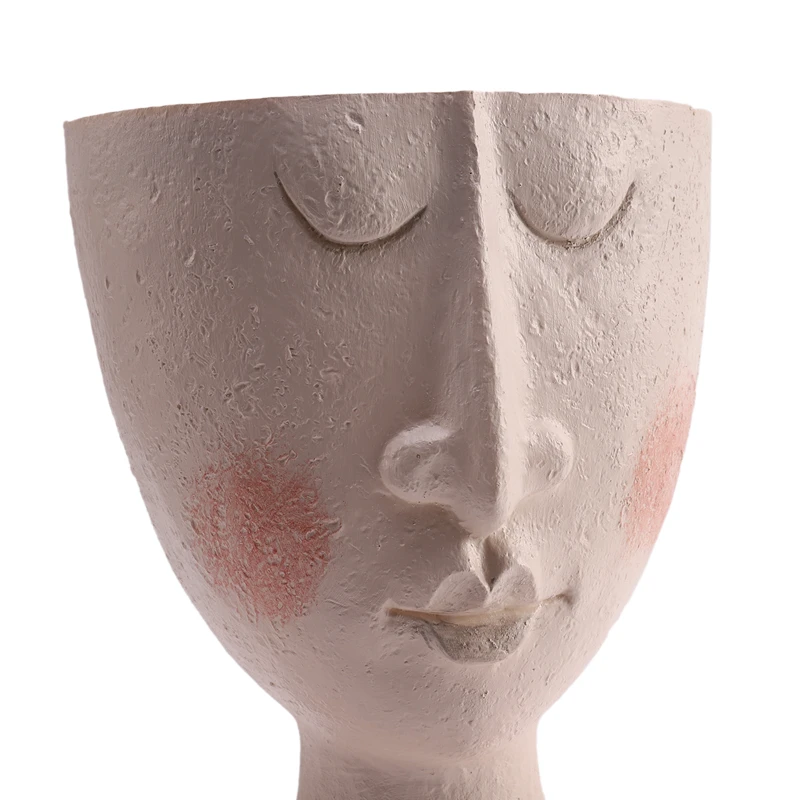 

Art Portrait Flower Pot Vase Sculpture Resin Face Family Flower Pot Handmade Gardening Storage Flower Arrangement Home Decoratin