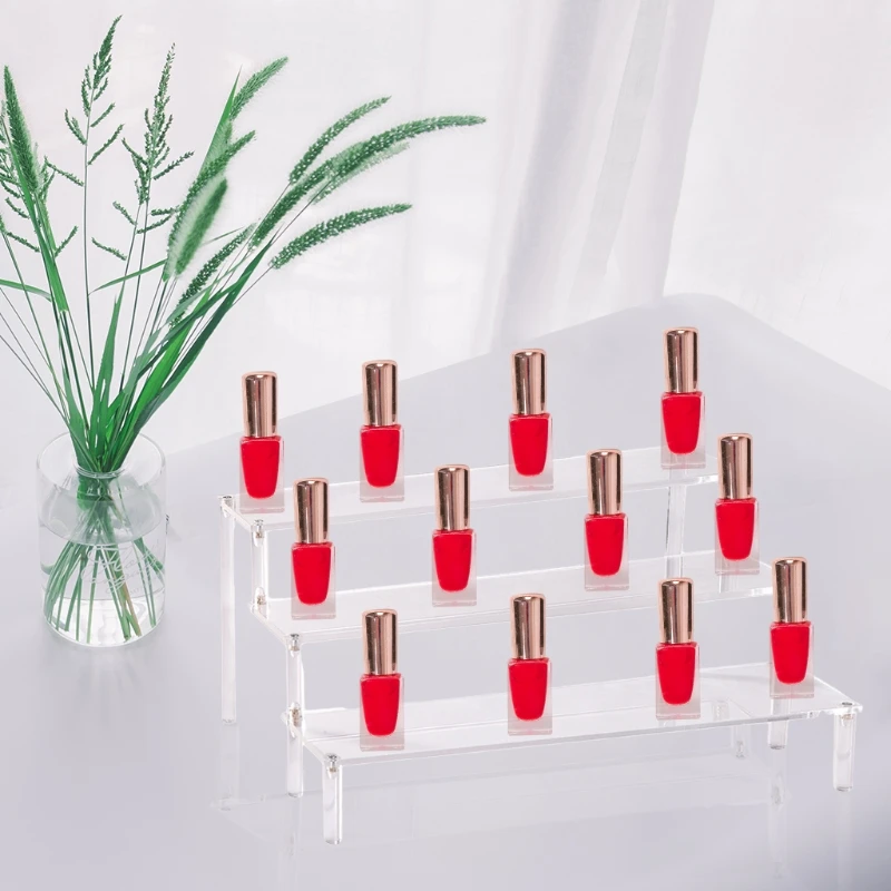 acrylic display stand 3 tier riser display shelf showcase for action figures cupcakes dessert candy treat display dropshipping free global shipping