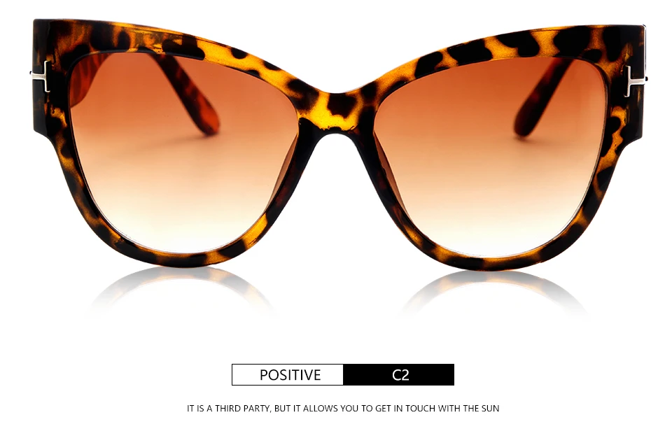 Новые модные брендовые дизайнерские солнцезащитные очки Tom Cat Eye, Женские винтажные солнцезащитные очки с большой оправой UV400