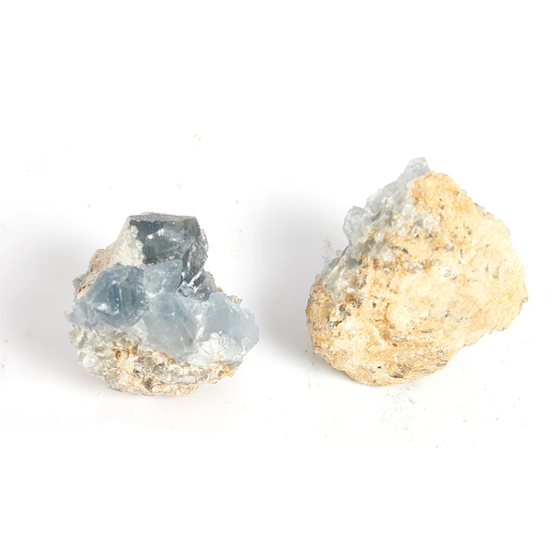 Натуральный чистый кристалл, необработанный камень, небесно-голубой геод, образцы украшений, Кристальный камень, Декор