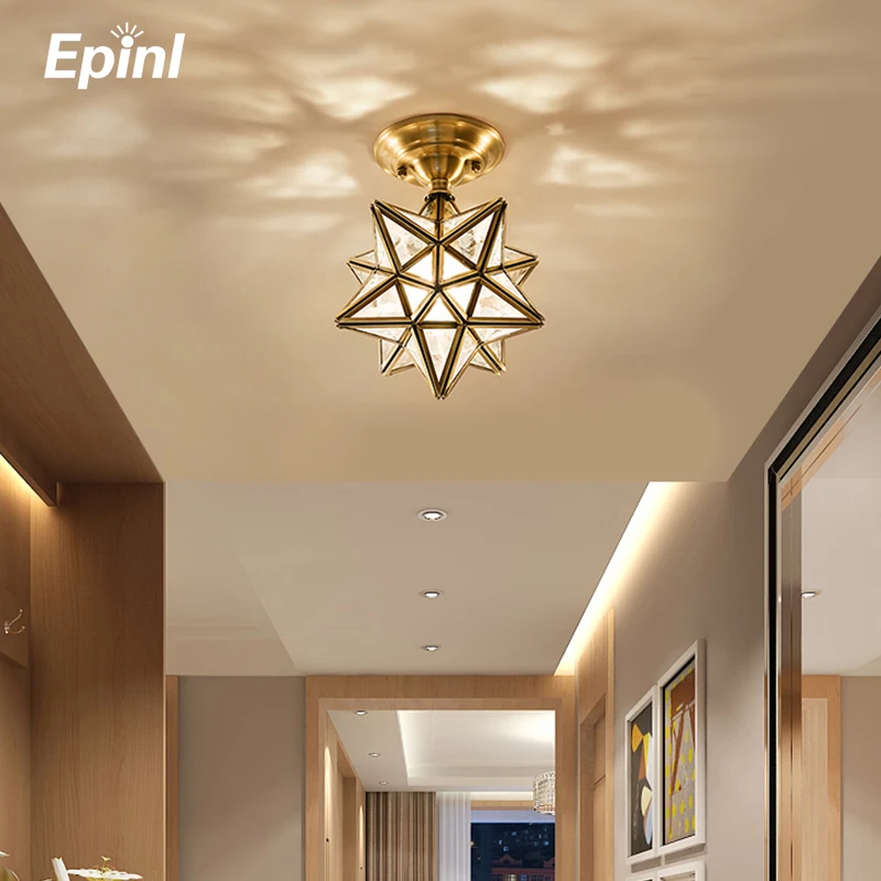 Epinl Modern Ceiling Lamp Star Bedroom Children Girl's Room Living Aisle Lamp Projection Cloakroom Balcony Lamp Christmas Decor