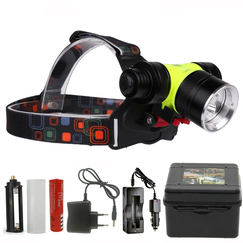 Litwod Z40D802 светодиодный налобный фонарь для дайвинга CREE XM L T6 18650 подводный белый и