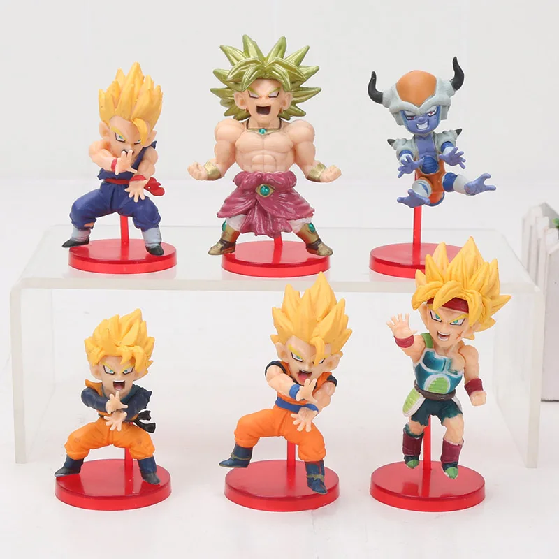 6 шт./компл. 5-7 см Dragon Ball Z Фос Сон Гоку Сын Гохан Вегета пикколо Kuririn Мастер Роши ПВХ, Коллекционная модель, футболка с рисунком персонажей игры «подарки - Цвет: 13 opp bag
