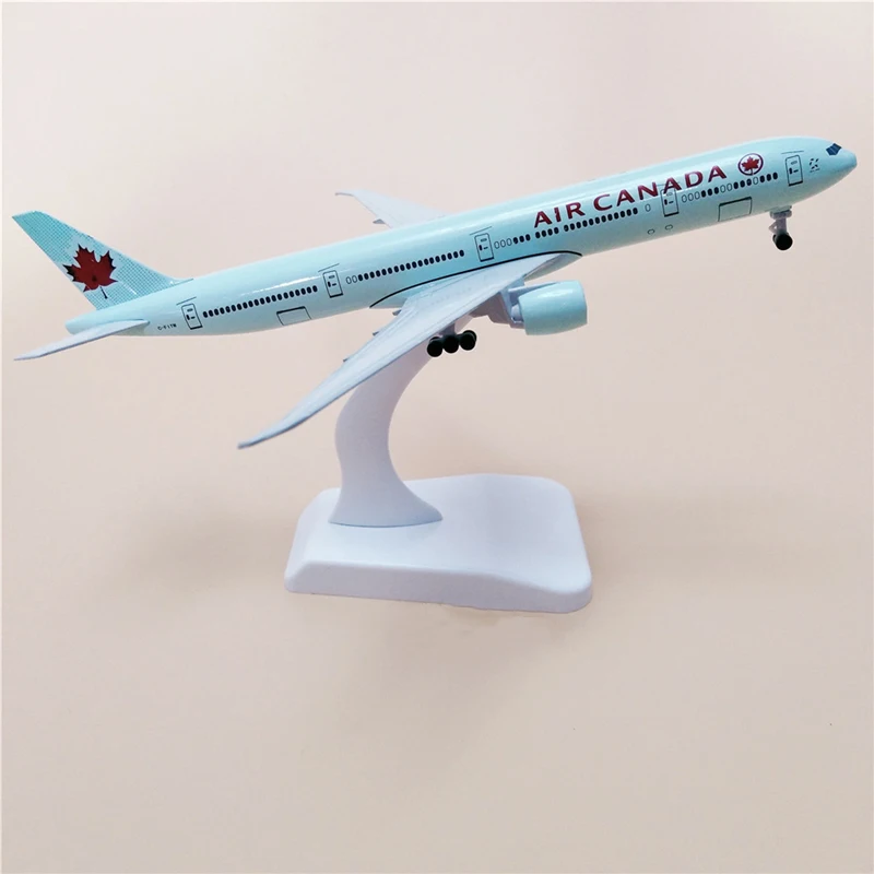 20 см Air Canada Boeing B777 самолет из металлического сплава с колесом модель игрушки