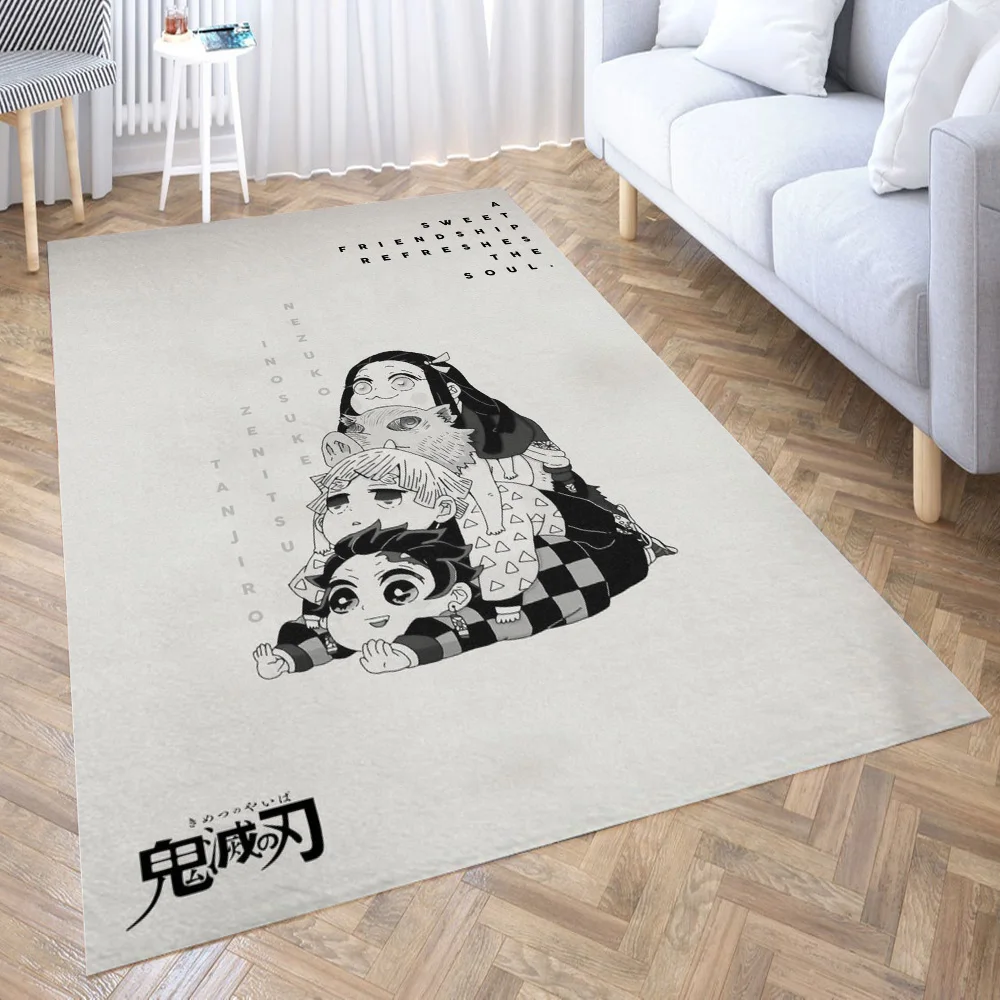 

Anime Demon Slayer Nezuko Carpet Decora Home Bedroom Kitchen Anti-slip Mat Rug Doormat Aisle Floor Mat Bath Mats Doormat
