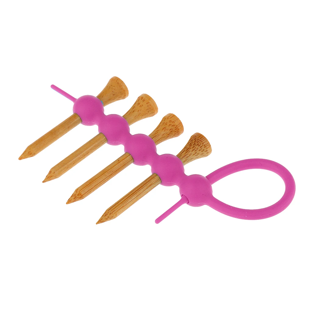 2 шт. портативный мини Гольф Тройник Держатель Перевозчик и 8 55 мм деревянные