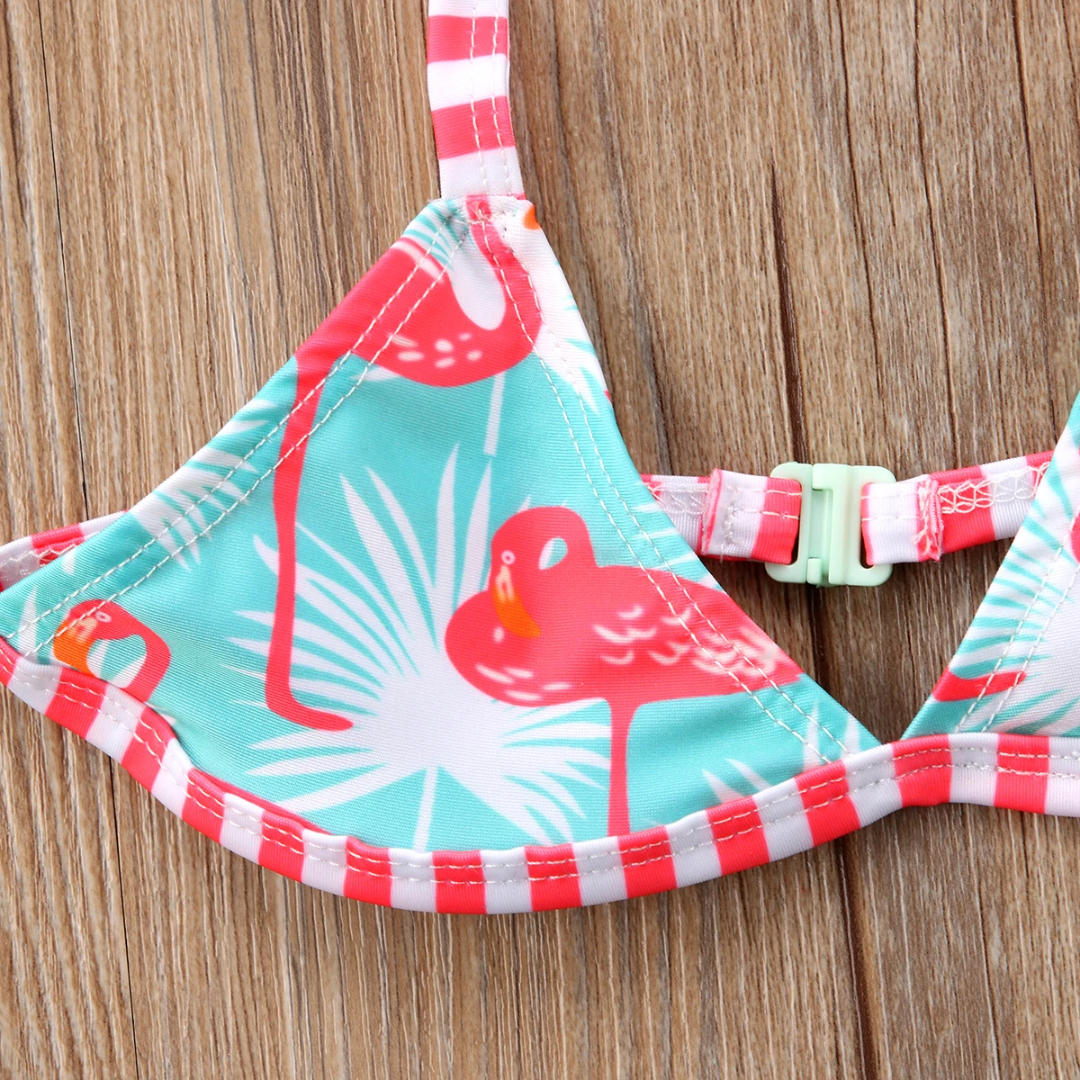 Новинка 2019 милый летний детский комплект бикини с принтом фламинго для маленьких