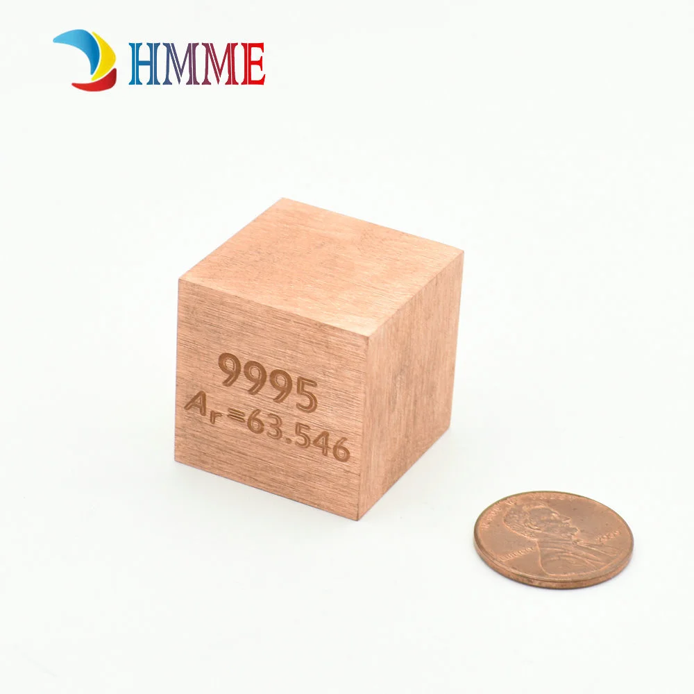 Медный куб 10 мм 25 4 кубической плотности 99.95% чистый для коллекции элементов учебы