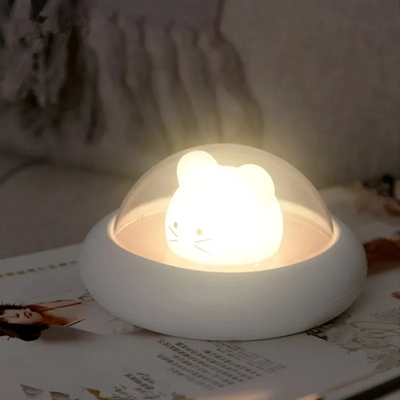 

USB Rechargeable Night Light Cat for Home Children's Night Light USB Charge Table Lamp for Home Decoration Bedroom Bedside Lamp