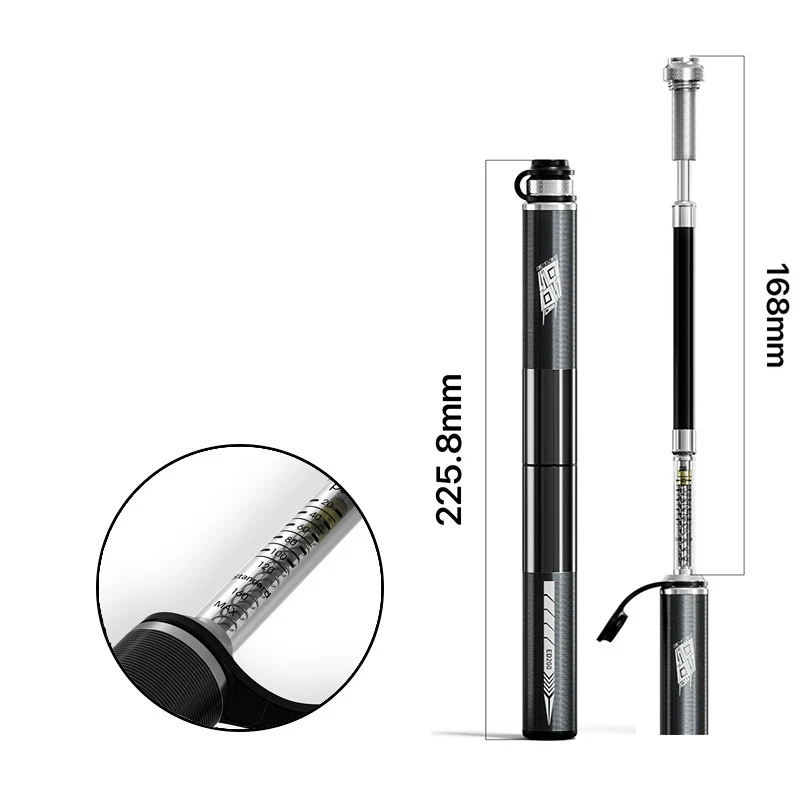 Портативный велосипедный мини-насос с манометром 160psi | Спорт и развлечения