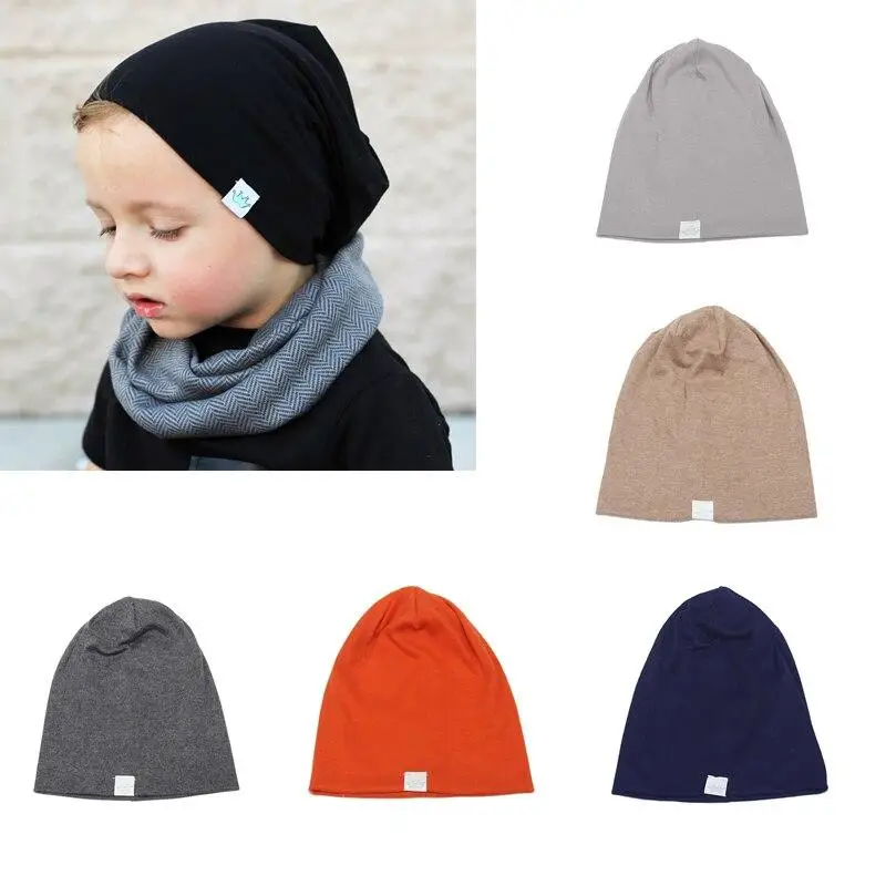 

Spring Children Hat Solid Color Caps for Boys Cotton Warm Children Cap Baby Boys Hats Kids Costume Accessories