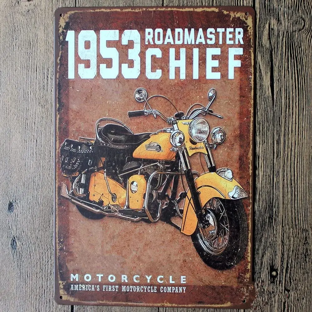 

Классические Индийские Мотоциклы 1953, плакат Roadmaster, жестяной плакат с логотипом, табличка 20X30 см