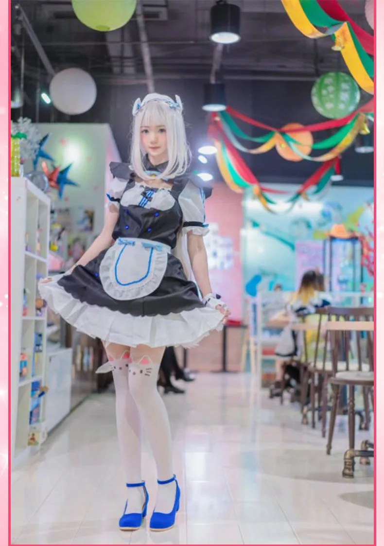 Chocola NEKOPARA Косплей шоколадный ванильный костюм горничной кошки Neko Girl NEKOPARA косплей Женский костюм игра и парики Хэллоуин