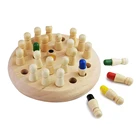 Детская деревянная палочка для запоминания, шахматная игра, веселая настольная игра, развивающая цветная игрушка для познавательных способностей для детей