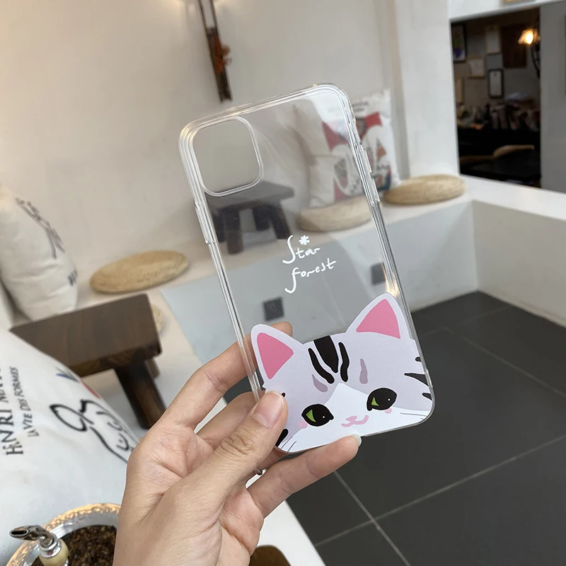 STARRY FOREST олубая Сиамская кукольная кошка чёрная белая Мягкий прозрачный  корпус