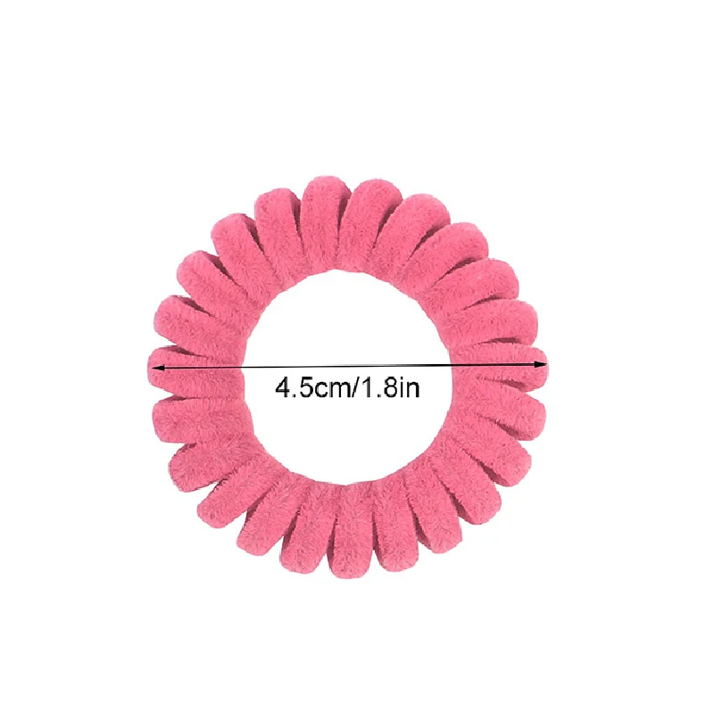 

1PC Elastic Hair Bands Girls Hair Ropes For Women Rubber Band Flocking Black Hair Ties Gum Telephone Line Hair Accessories