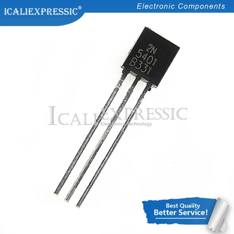 100 шт. 2N5401 TO 92 0.3A 150V PNP транзистор в наличии|Интегральные схемы| |