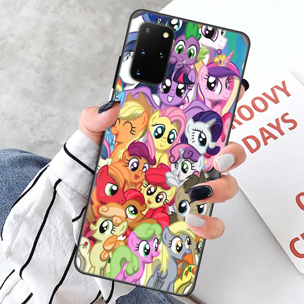 Мягкий силиконовый чехол для Samsung Note 8 9 S6 S7 Edge S8 S10 10 Plus S10E черный телефона My Little Pony |