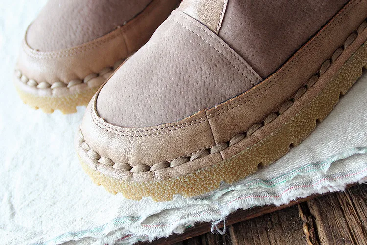 Careaymade-Retro short women's boots CASUAL BOOTS flat bottomed hand-made comfortable boots literature and art Boots