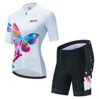 Женский летний комплект из футболки и трикотажа для езды на велосипеде, новинка 2021, одежда для езды на велосипеде venглуе, одежда для езды на велосипеде, велосипедный комплект для девочек