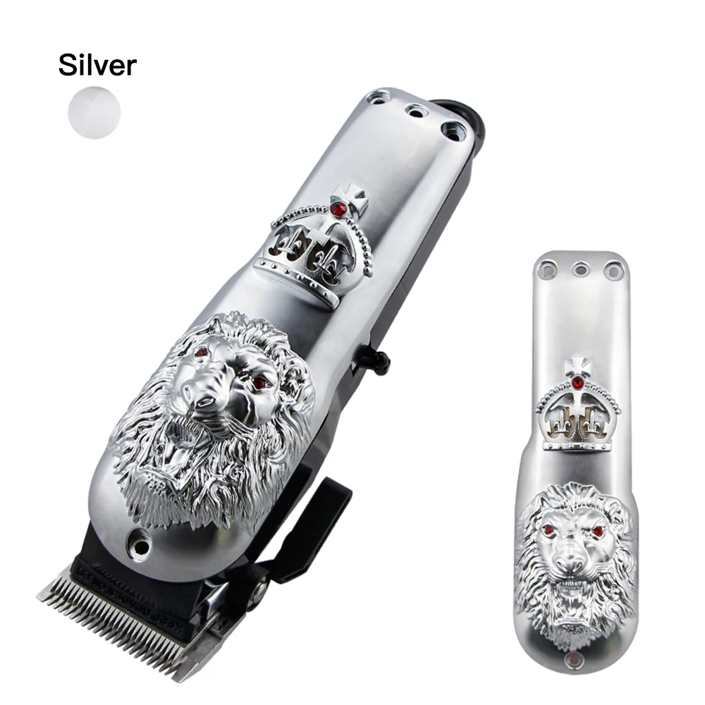 Lion Head-Silver Парикмахерская голова льва из цинкового сплава ретро градиентная масляная голова клипер Крышка Ремонт оболочка клипер крышка аксессуары - Цвет: Lion Head-Silver