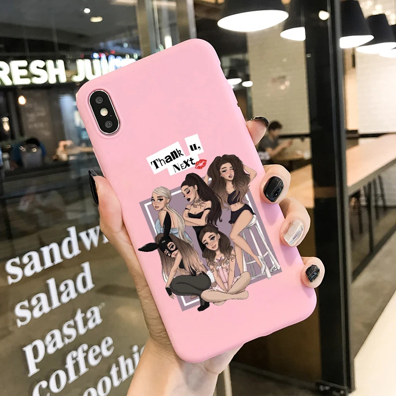Thank U, Next Ariana Grande мягкий чехол для телефона из ТПУ ярких цветов для iPhone 11 PRO MAX X XR XS Max 8 7 6s Plus