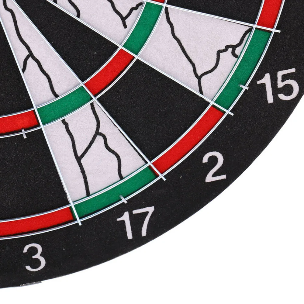 

15 Inch Portable Double-sided Dart Board Bulls-Eye Game with 6pcs Brass Darts