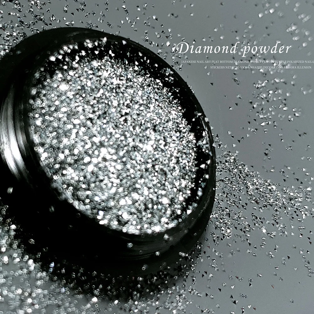 Nail Art Crystal Diamond Powder Long Lasting Glass Micro Drill Glitter Sequins Manicure Sparkling Broken | Красота и здоровье
