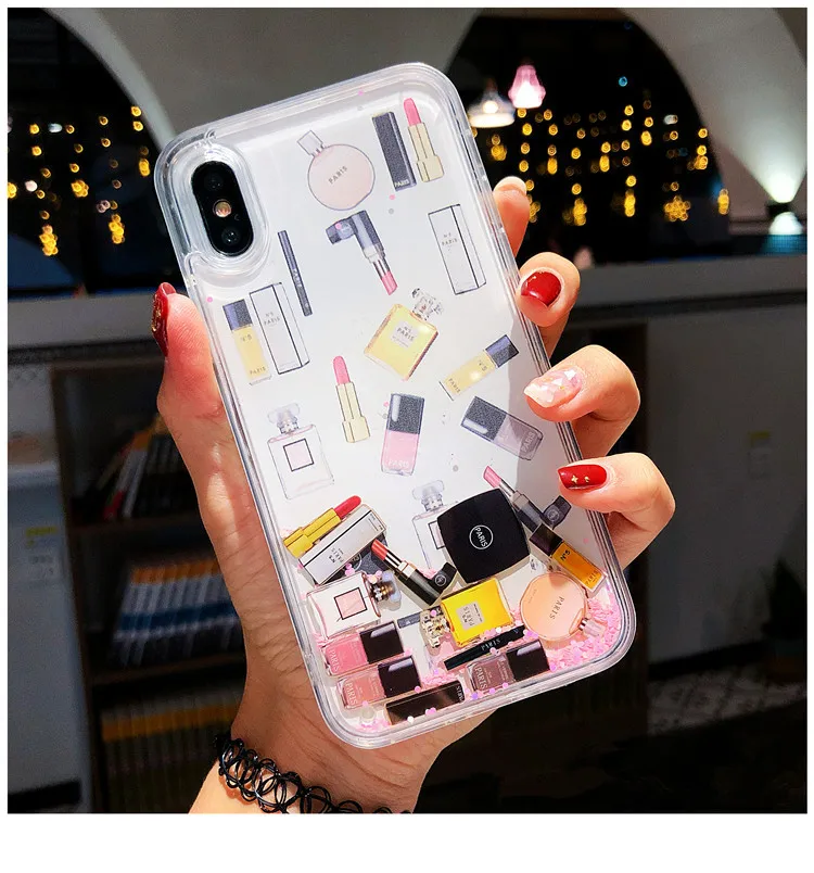 Heyytle чехол сверкающий с блестками для 7 Plus 8 6 6s динамичный жидкий песок Чехлы iPhone X