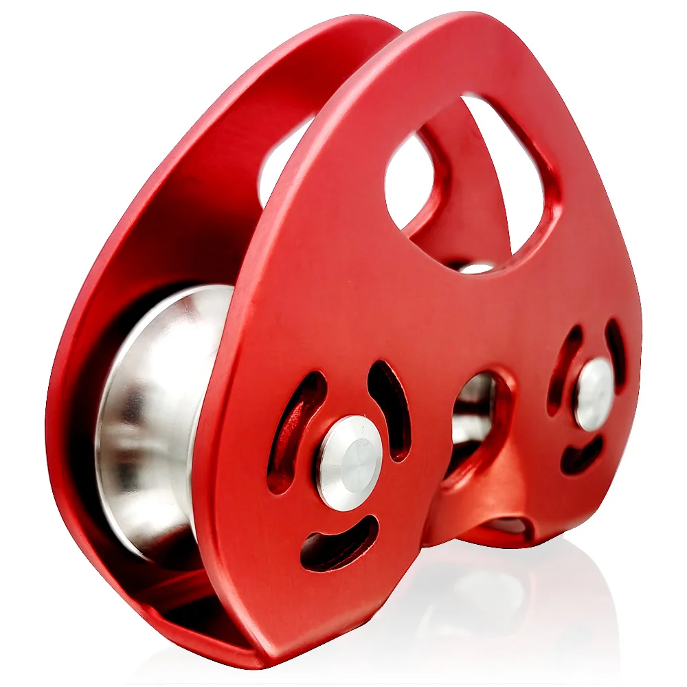 

Heart-shaped Double Pulley Outdoor Dual Pulley Climbing 25KN