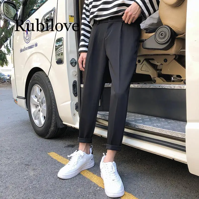 

Мужские модные хлопковые повседневные брюки-султанки, черные/белые брендовые облегающие брюки высокого качества, большой размер, 2019