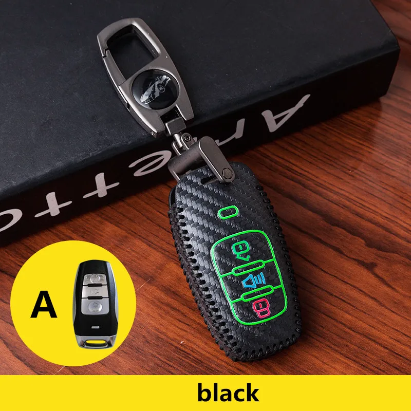 A-black Световой кожаный чехол для автомобильных ключей, чехол для Защитные чехлы для сидений, сшитые специально для Great Wall Haval купе H7 H8 H9 GMW H6 C50 H6 купе H7 H9 H1 H2 2011- автомобильные аксессуары - Название цвета: A-black