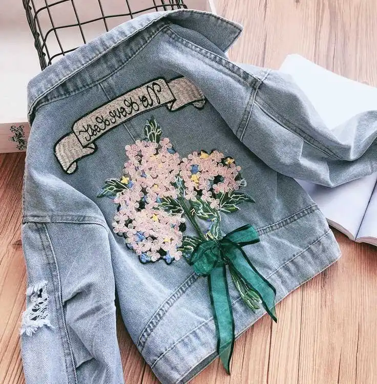 Mihkalev/джинсовые куртки и пальто с рисунком для девочек; джинсовые куртки для детей; осенняя одежда для детей; Верхняя одежда для девочек