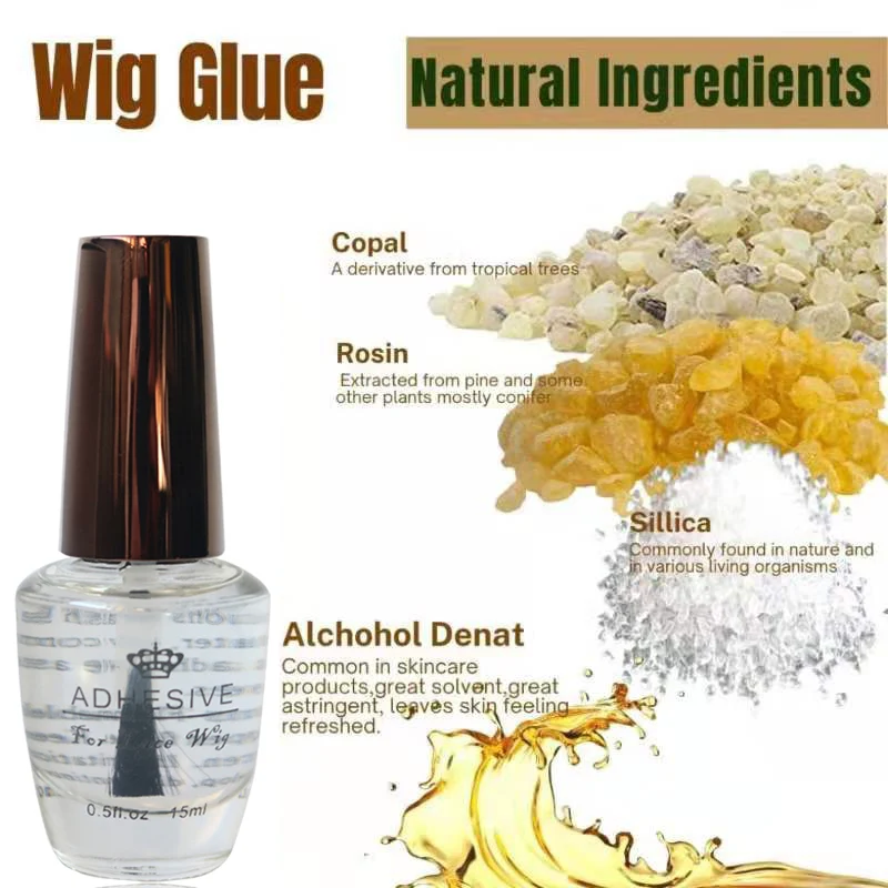 3pcs Lace Glue Hair Glue For Lace Wig Waterproof Wig Adhesive For Toupee Frontal Invisible Bond Glue For Hair Replacement