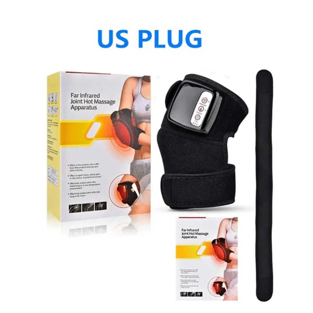 Массажер коленного сустава с горячим компрессом, вибрацией и множеством функций, перезаряжаемый подогревающий подушечка для массажа и физиотерапевтический инструмент.