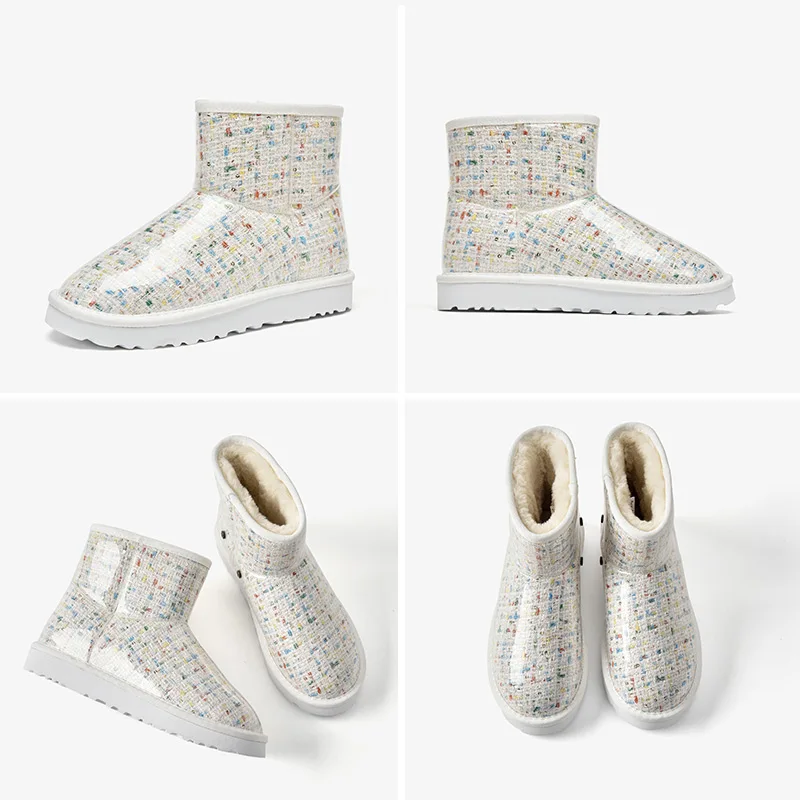 BeauToday/зимние ботинки Женские ботильоны из прозрачного водонепроницаемого